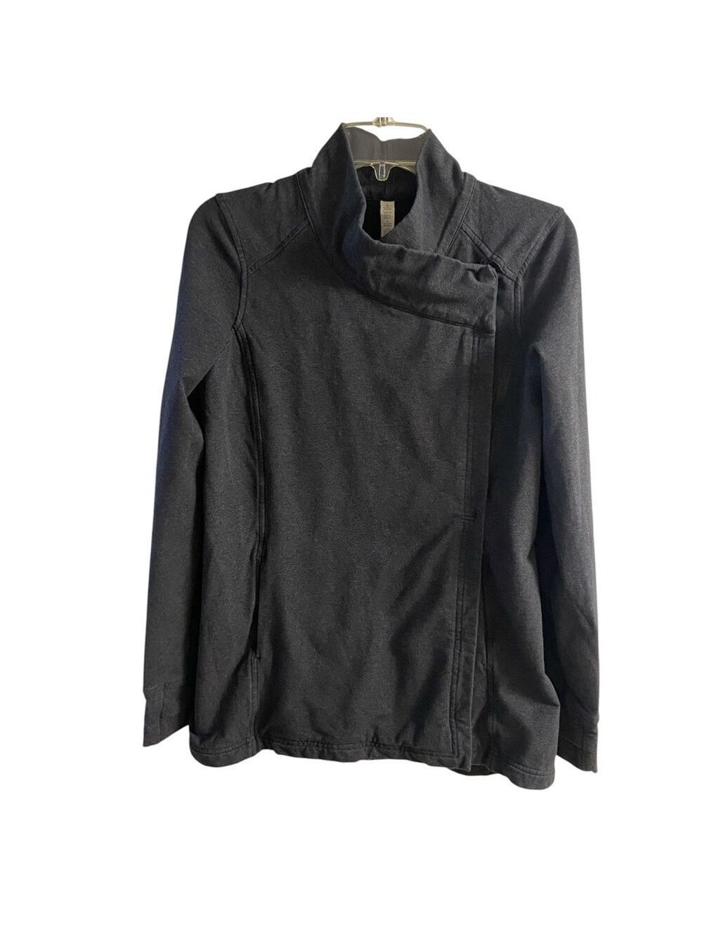 Lululemon Athletica Dark Gray wrap jacket Sz 6